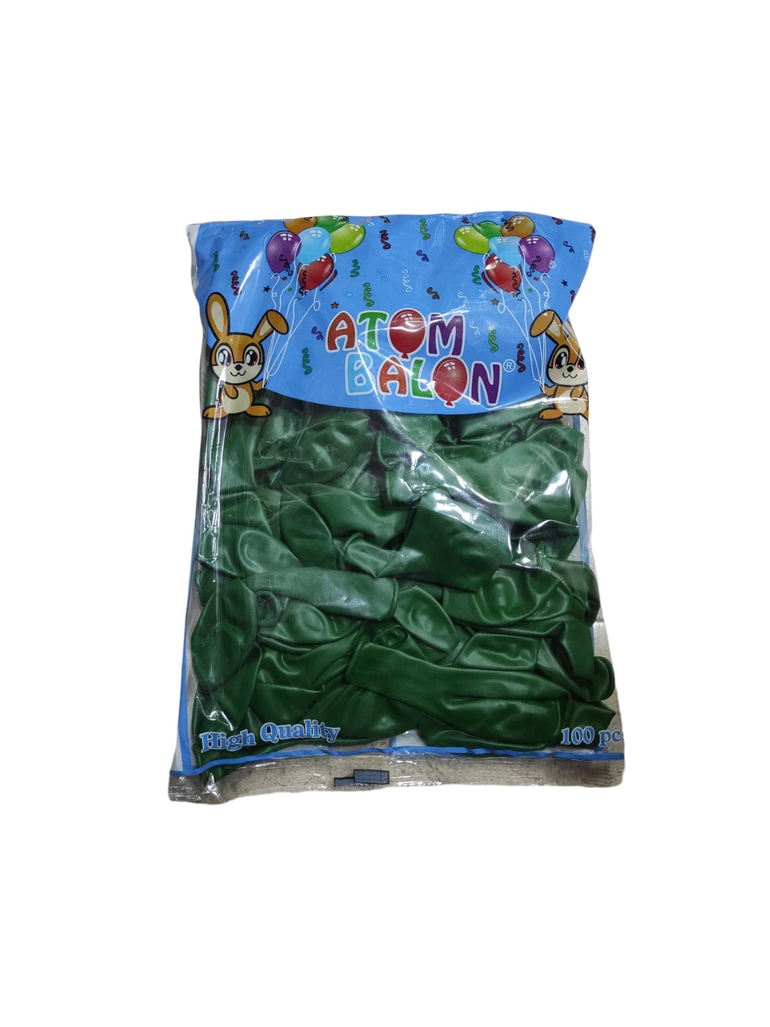 atom pastel koyu yeşil balon 100 lü 12 inç